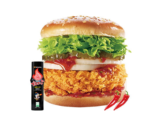 マムズタッチ（Mom's Touch）のブルダックソースサイバーガー